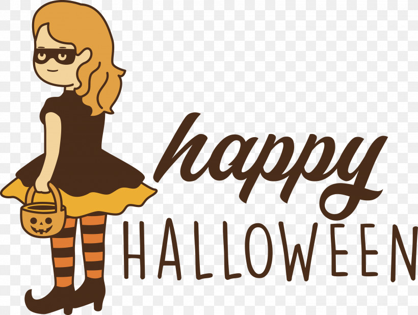 Happy Halloween, PNG, 3000x2263px, Happy Halloween, Behavior, Cartoon, Character, Happiness Download Free