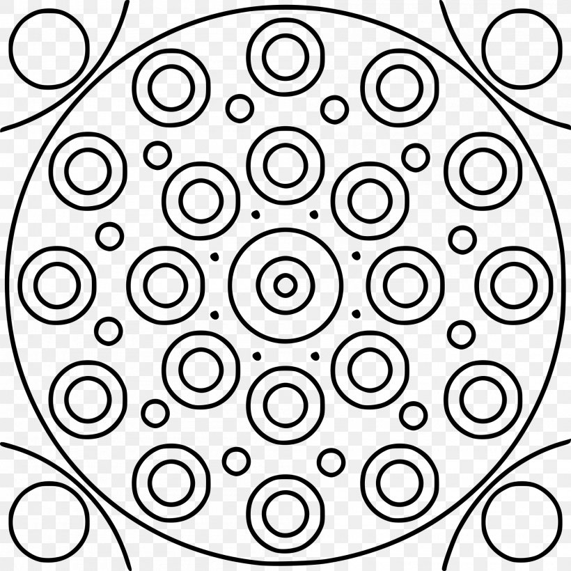 Mandala Drawing Coloring Book Geometry Tibetan Art, PNG, 2000x2000px, Mandala, Black And White, Buddhism, Coloring Book, Culture Download Free