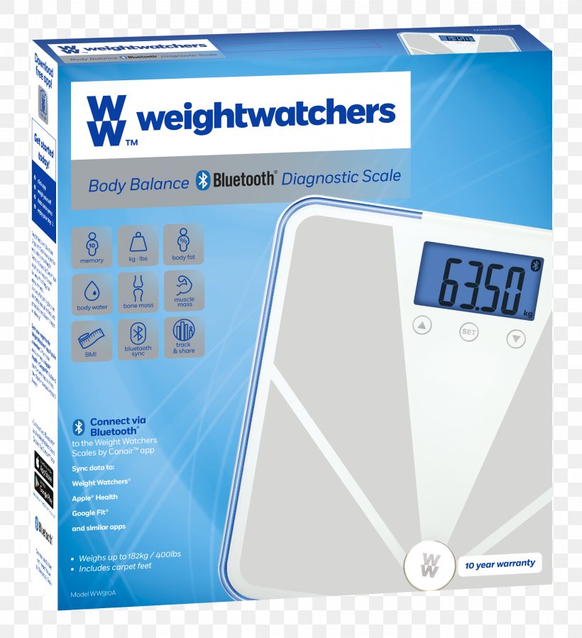Measuring Scales Weight Watchers Human Body Weight Body Composition, PNG, 1992x2186px, Measuring Scales, Bioelectrical Impedance Analysis, Bluetooth, Body Composition, Conair Corporation Download Free