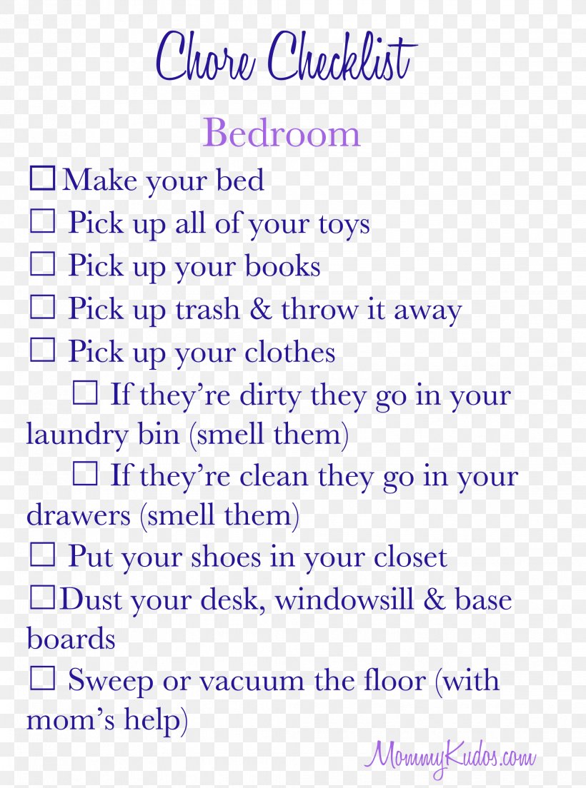 Bedroom Chore Chart Cleaning Child, PNG, 2061x2776px, Watercolor, Cartoon, Flower, Frame, Heart Download Free