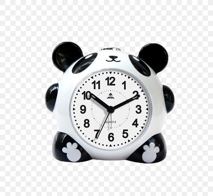 Giant Panda Alarm Clock Table Bedroom, PNG, 788x756px, Giant Panda, Alarm Clock, Bedroom, Clock, Cuteness Download Free