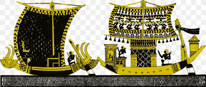 Ancient Egypt Boat Ship Clip Art, PNG, 2400x1018px, Ancient Egypt, Boat, Egyptian, Egyptology, John Gardner Wilkinson Download Free
