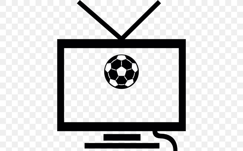 Television Football Sport, PNG, 512x512px, Television, Area, Ball, Black, Black And White Download Free