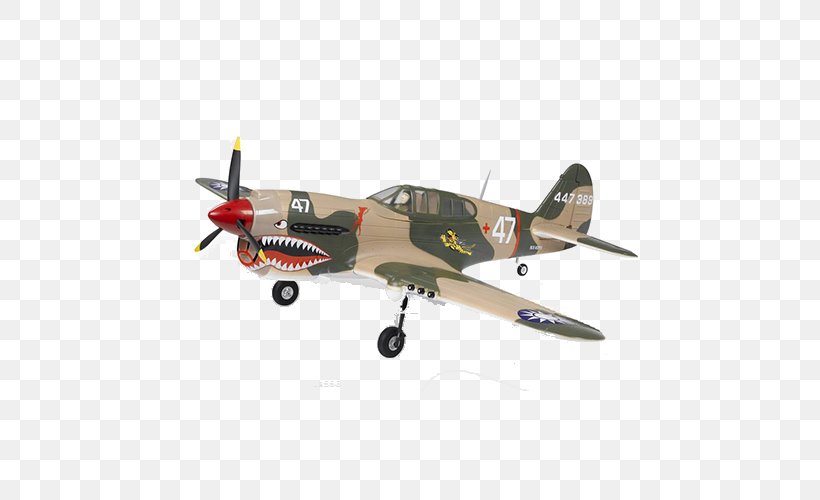 Curtiss P-40 Warhawk Airplane Aircraft Second World War Radio-controlled Model, PNG, 500x500px, Curtiss P40 Warhawk, Air Force, Aircraft, Airplane, Brushless Dc Electric Motor Download Free