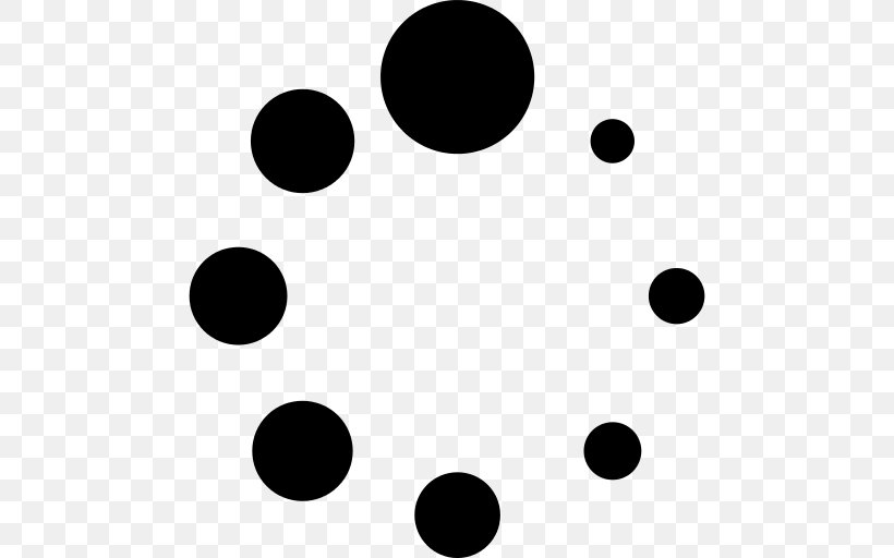 Dots Polka Dot, PNG, 512x512px, Spinner, Blackandwhite, Font Awesome, Polka Dot, User Interface Download Free