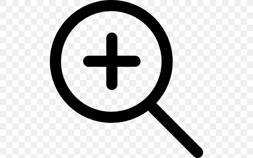 Magnifying Glass Zoom Lens Magnifier, PNG, 512x512px, Magnifying Glass, Area, Black And White, Icon Design, Magnification Download Free