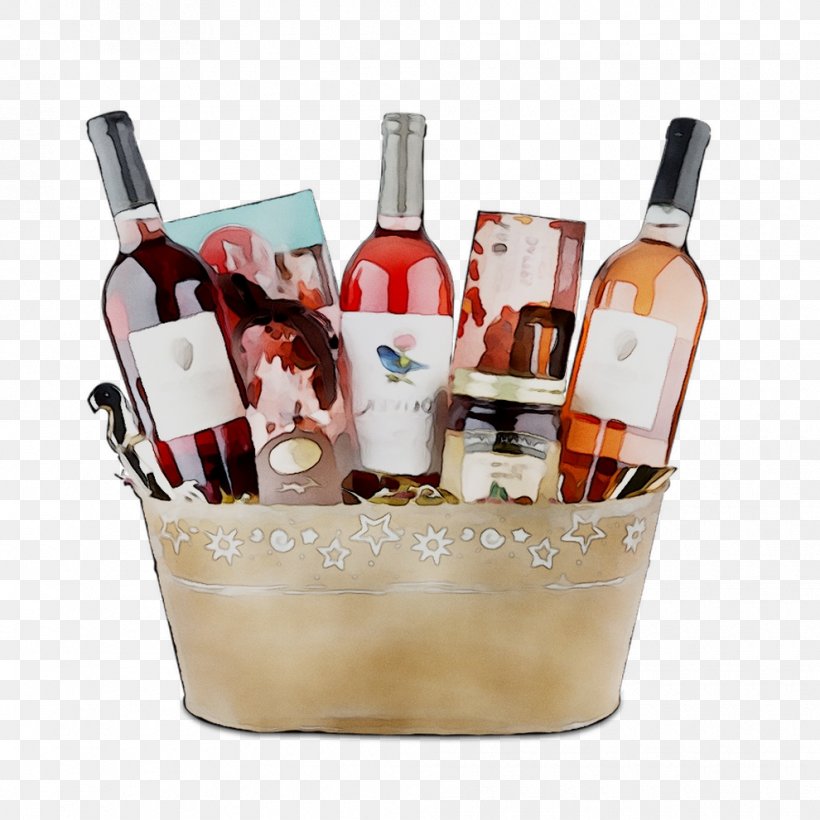 Wine Food Gift Baskets Liqueur Product, PNG, 990x990px, Wine, Alcohol, Alcoholic Beverage, Basket, Bottle Download Free