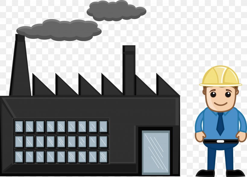 Factory Royalty-free, PNG, 3000x2151px, Factory, Art, Building, Cartoon, Communication Download Free