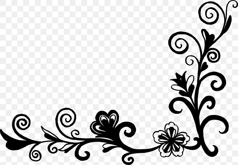 Floral Design Pattern Leaf Clip Art, PNG, 3278x2280px, Floral Design, Art, Black, Black M, Blackandwhite Download Free