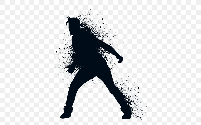 Hip-hop Dance Silhouette, PNG, 512x512px, Dance, Ballet Dancer, Black And White, Drawing, Hiphop Dance Download Free