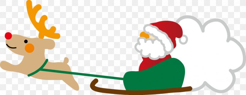 Santa Claus Reindeer Illustration Christmas Day Rudolph, PNG, 986x380px, Santa Claus, Art, Christmas, Christmas Card, Christmas Day Download Free