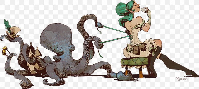 Walking Your Octopus: A Guidebook To The Domesticated Cephalopod Traveling With Your Octopus: A Travelogue For Domesticated Cephalopods Illustrator Art, PNG, 924x416px, Octopus, Animal Figure, Art, Artist, Brian Kesinger Download Free