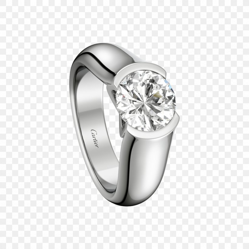 Engagement Ring Wedding Ring Solitaire Cartier, PNG, 1000x1000px, Engagement Ring, Adornment, Body Jewelry, Carat, Cartier Download Free