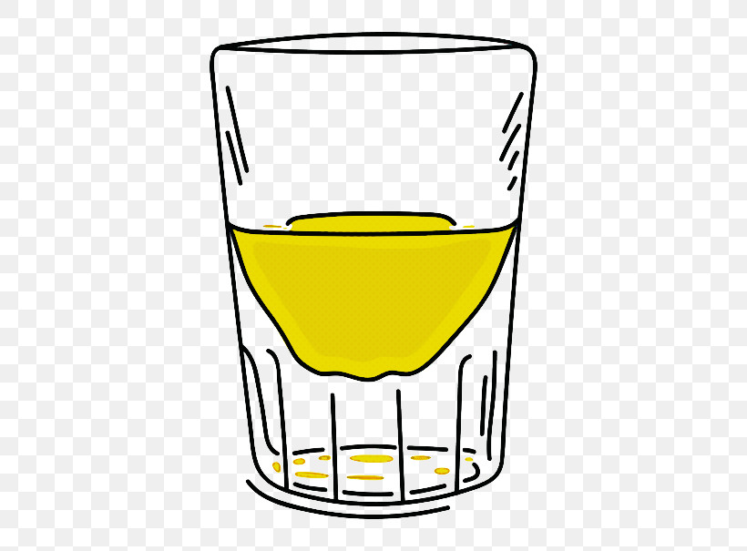 Drinkware Pint Glass Yellow Highball Glass Tumbler, PNG, 588x605px, Drinkware, Drink, Highball Glass, Line, Old Fashioned Glass Download Free