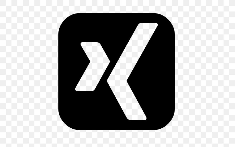 XING Social Media Logo, PNG, 512x512px, Xing, Black, Black And White, Brand, Font Awesome Download Free