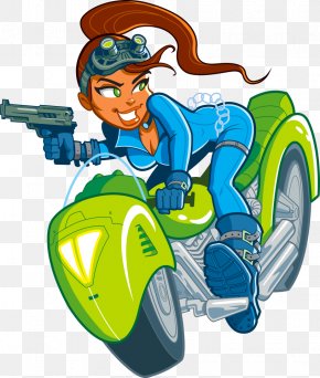 free woman on motorcycle clipart and graphics