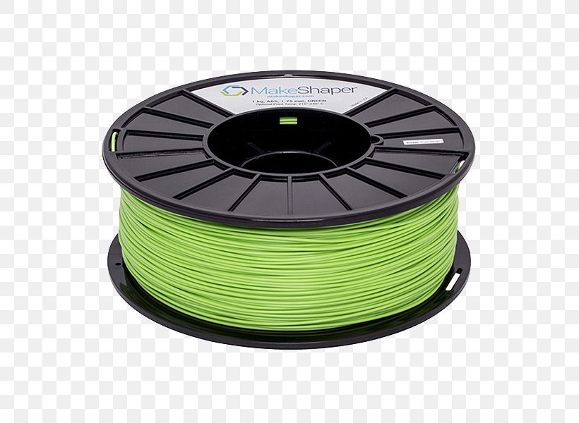 3D Printing Filament Polylactic Acid Acrylonitrile Butadiene Styrene, PNG, 600x600px, 3d Printing, 3d Printing Filament, Acrylonitrile Butadiene Styrene, Color, Green Download Free