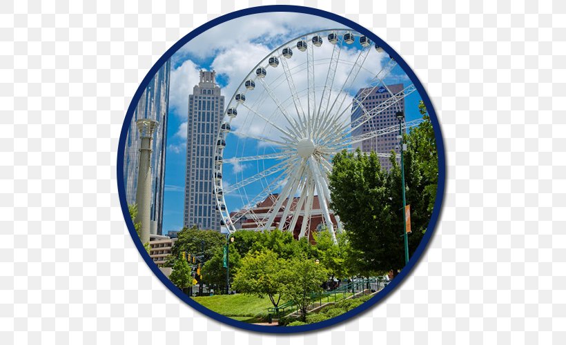 Centennial Olympic Park Southern United States Tourist Attraction Recreation Hotel, PNG, 500x500px, Centennial Olympic Park, Americas, Amusement Park, Atlanta, Ferris Wheel Download Free