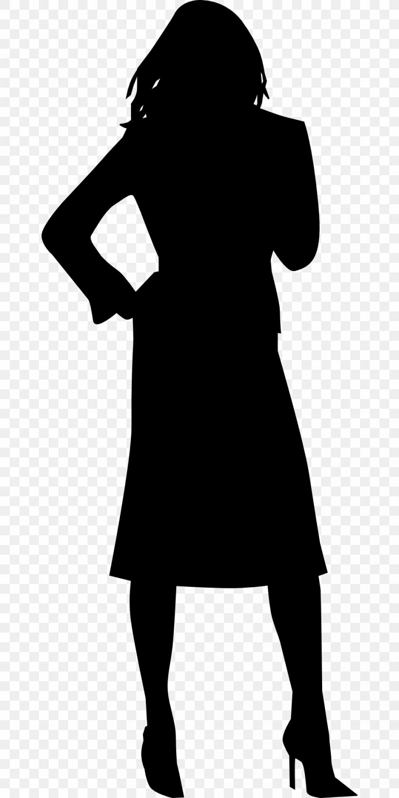 Silhouette Woman Drawing Clip Art, PNG, 960x1920px, Silhouette, Art, Black, Black And White, Clothing Download Free