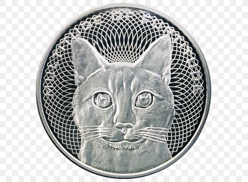 Silver Bullion Coin Precious Metal, PNG, 600x600px, Silver, Black And White, Bullion, Bullion Coin, Cat Download Free