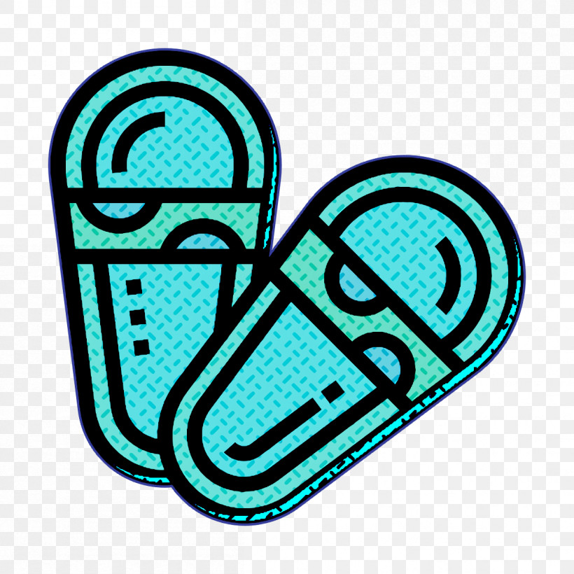 Slipper Icon Sandals Icon Spa Element Icon, PNG, 1204x1204px, Slipper Icon, Line Art, Sandals Icon, Spa Element Icon, Teal Download Free