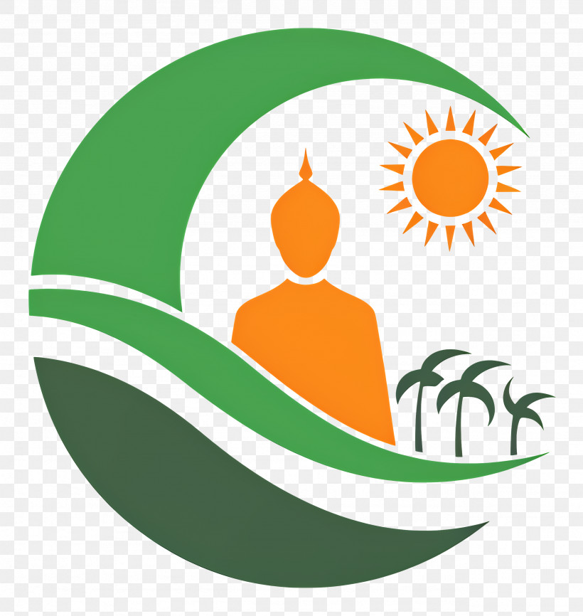 Indian - Buddha Symbol With Nature Elements PNG