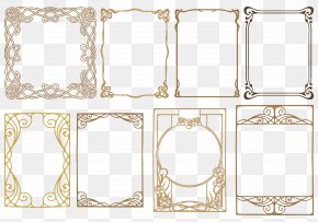 European Style Transparent Border - Picture Frame Art Nouveau PNG