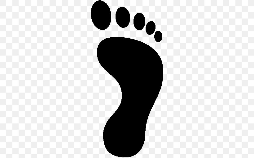 Footprint Clip Art, PNG, 512x512px, Footprint, Area, Black And White, Finger, Foot Download Free