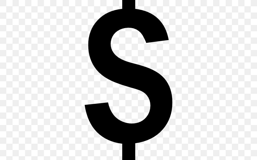 Currency Symbol United States Dollar Dollar Sign Money, PNG, 512x512px, Currency Symbol, Bank, Black And White, Coin, Currency Download Free