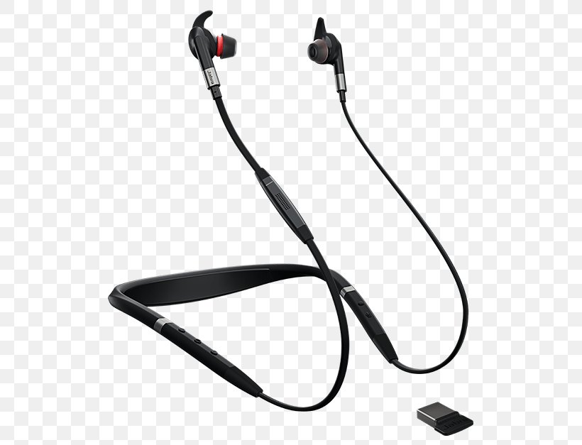 Microphone Phone Headset Bluetooth Cordless Jabra Evolve 75e UC Noise-cancelling Headphones, PNG, 550x627px, Microphone, Active Noise Control, Apple Earbuds, Audio, Audio Equipment Download Free