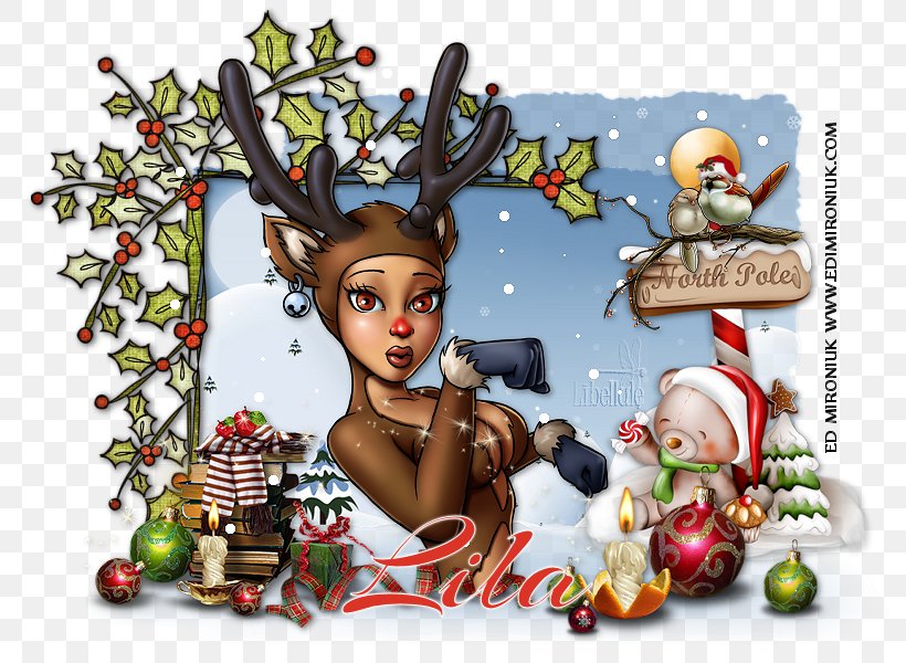 Reindeer Christmas Ornament Animated Cartoon, PNG, 800x600px, Reindeer, Animated Cartoon, Art, Christmas, Christmas Ornament Download Free