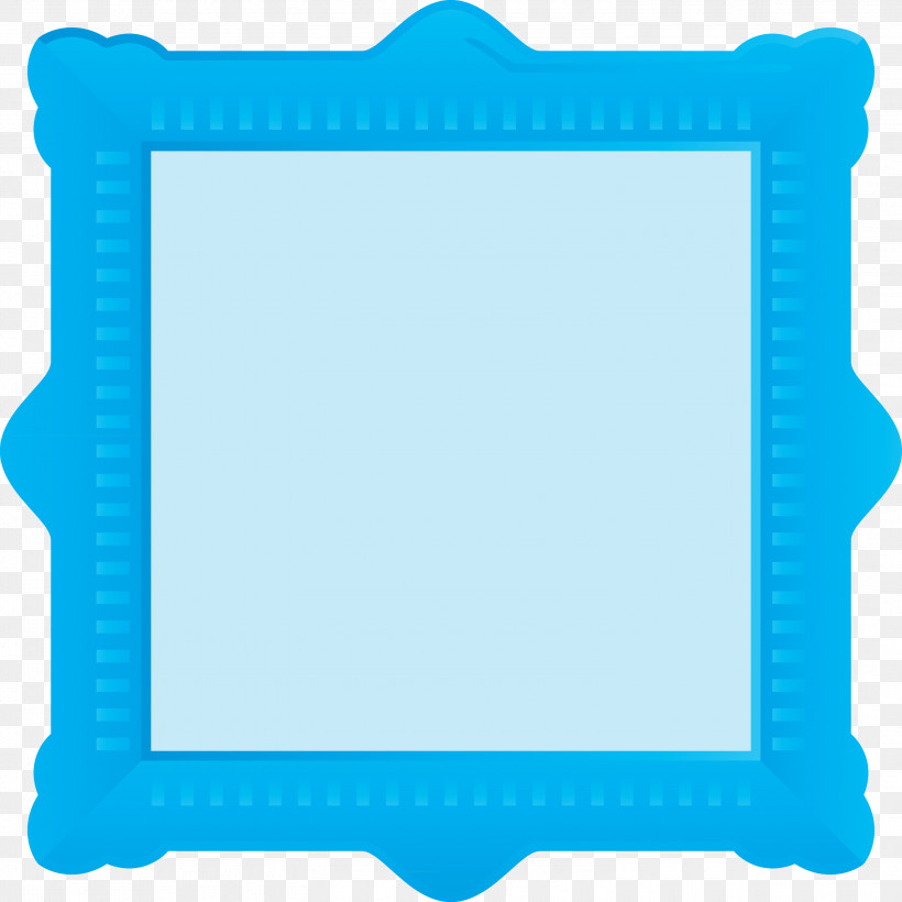 Square Frame, PNG, 3000x3000px, Square Frame, Blue, Picture Frame, Rectangle, Turquoise Download Free
