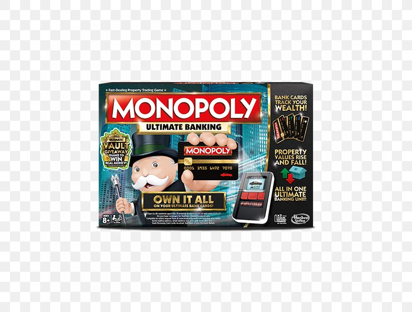 Hasbro Monopoly Ultimate Banking Board Game, PNG, 752x620px, Monopoly, Advertising, Bank, Board Game, Brand Download Free