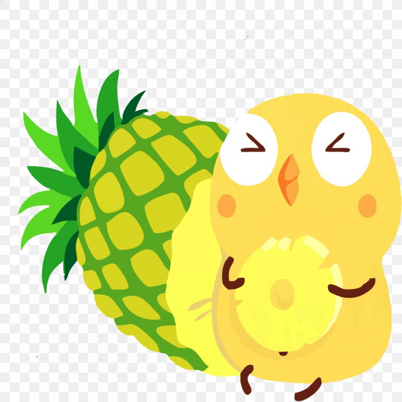 Pineapple Chicken Illustration, PNG, 1004x1004px, Pineapple, Ananas, Auglis, Beak, Bird Download Free