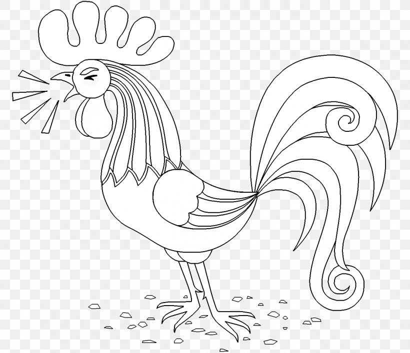 Rooster Chicken Drawing Line Art Clip Art, PNG, 1350x1165px, Watercolor, Cartoon, Flower, Frame, Heart Download Free