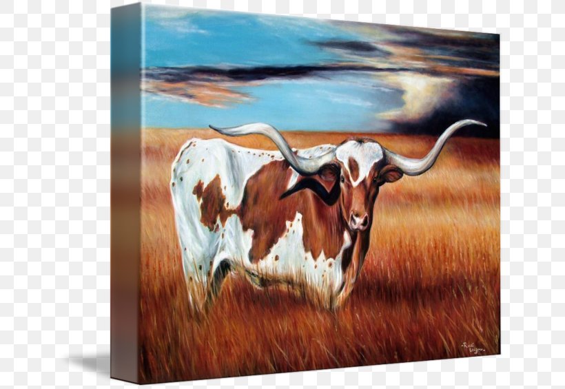 Texas Longhorns Football Painting Printmaking Printing, PNG, 650x565px, Texas Longhorn, Art, Bull, Canvas, Canvas Print Download Free