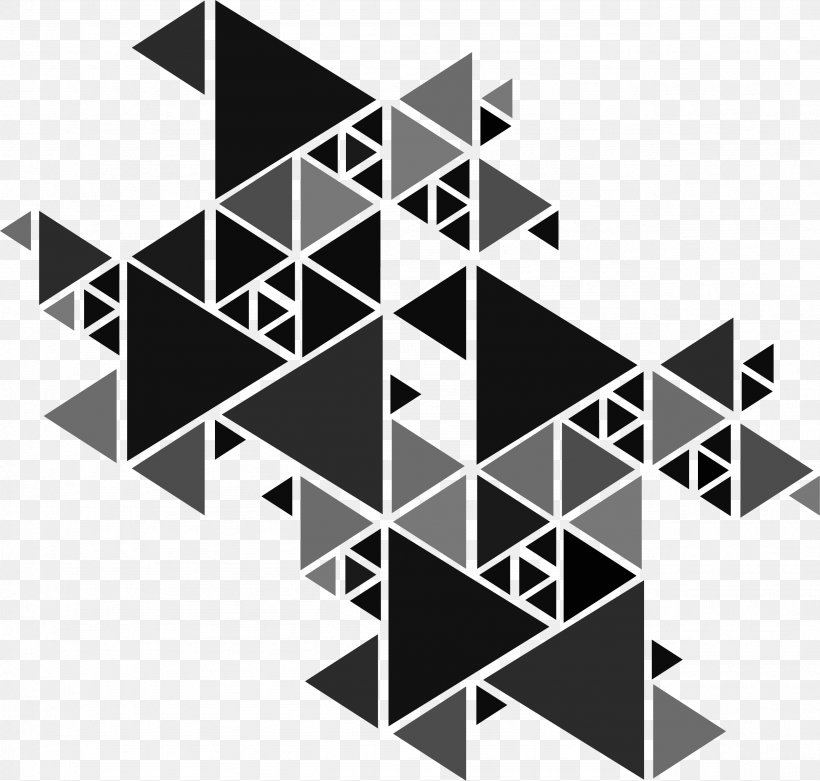 Black And White Triangle Graphic Design Poster, PNG, 2567x2448px, Black And White, Black, Brand, Geometric Shape, Geometry Download Free