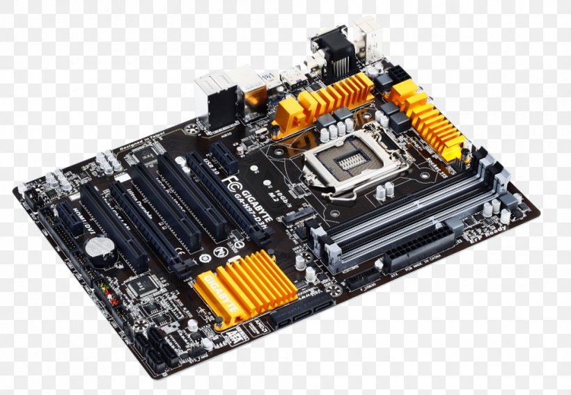 Intel LGA 1150 Motherboard Gigabyte Technology DDR3 SDRAM, PNG, 1000x693px, Intel, Atx, Computer, Computer Component, Computer Cooling Download Free