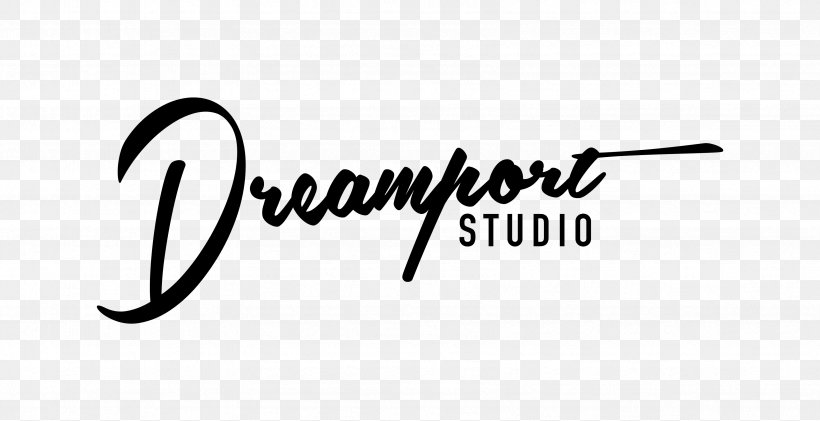 Logo Brand Dreamport Studio Font, PNG, 3392x1743px, Logo, Area, Black, Black And White, Black M Download Free