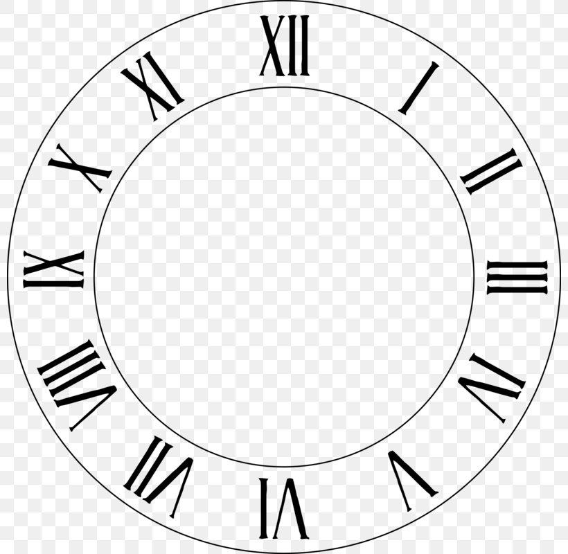 Roman Numeral Clock Face Clip Art
