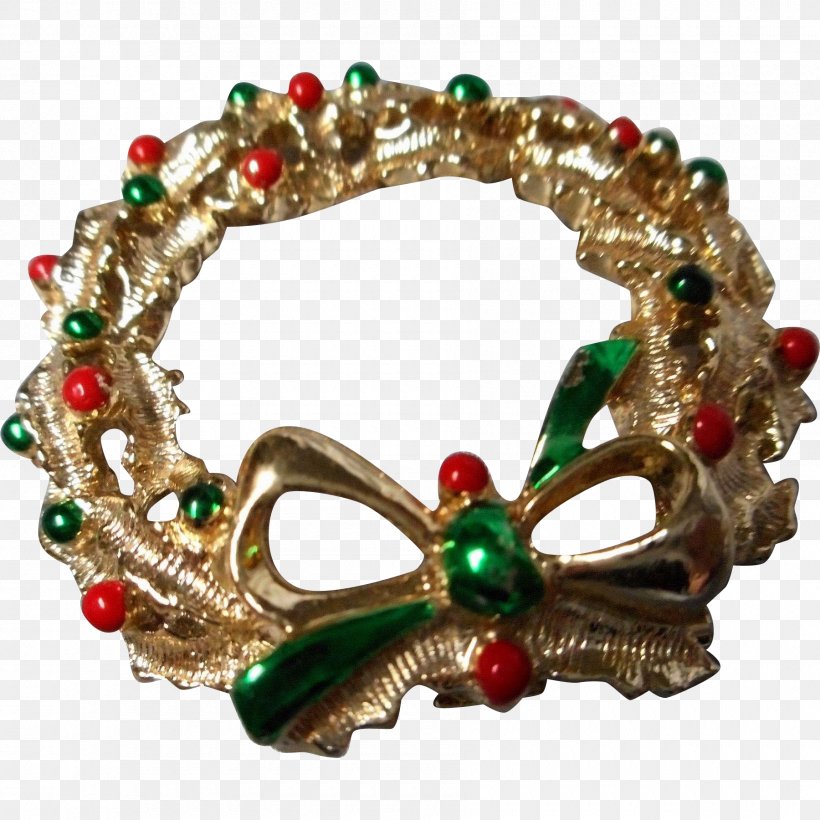 Christmas Ornament Wreath Brooch Pin, PNG, 1800x1800px, Christmas, Bracelet, Brooch, Christmas Decoration, Christmas Ornament Download Free