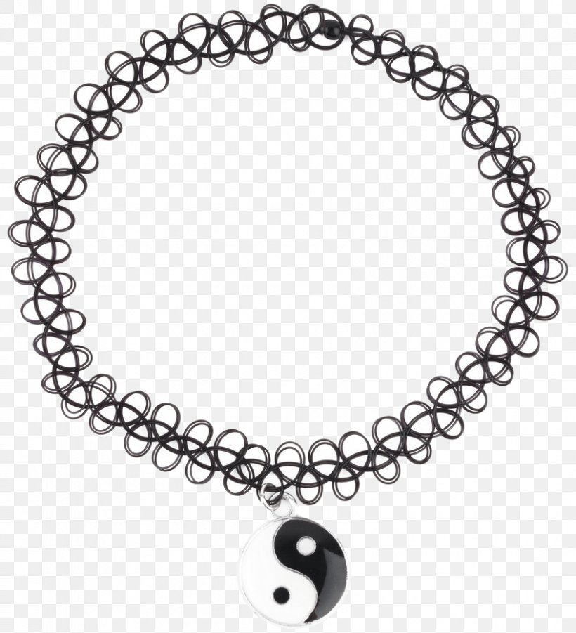 Necklace Choker Jewellery Charms & Pendants Collar, PNG, 848x932px, Necklace, Auto Part, Black, Black And White, Body Jewelry Download Free