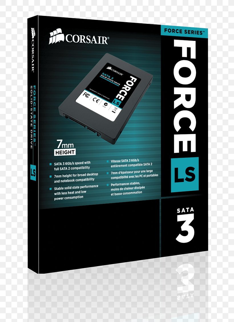 Solid-state Drive Corsair Force LS Series Serial ATA Hard Drives 240GB Corsair Force Series MP500 M.2 SSD, PNG, 800x1131px, Solidstate Drive, Brand, Computer Hardware, Corsair Force Series Le Ssd, Data Storage Download Free