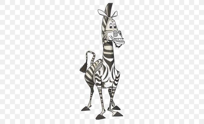Giraffe Marty Mort Madagascar Zebra, PNG, 500x500px, Giraffe, Animal Figure, Black And White, Character, Fiction Download Free