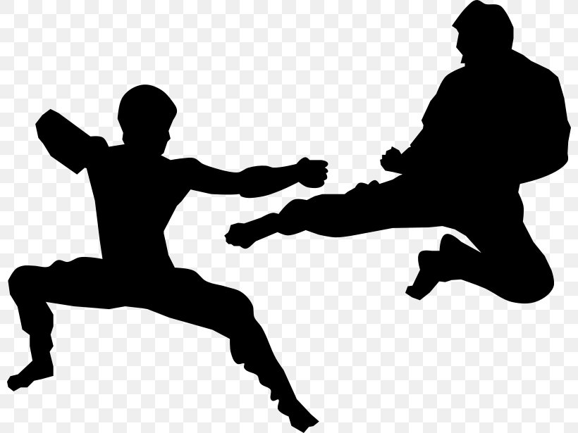 Kumite Martial Arts Sparring Karate Clip Art, PNG, 800x615px, Kumite, Athlete, Black, Black And White, Chinese Martial Arts Download Free