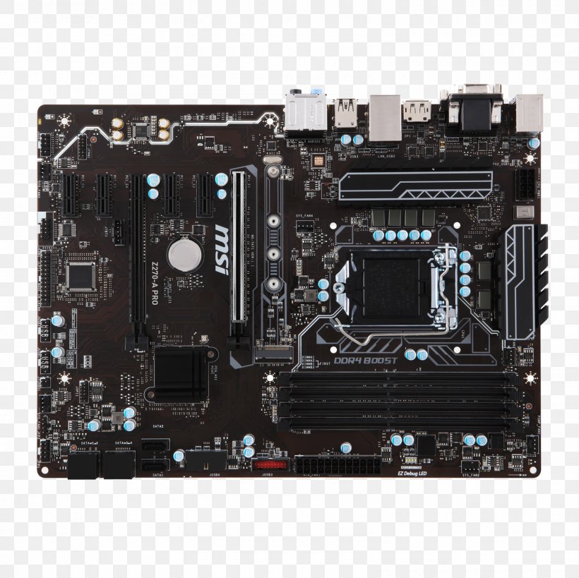 MSI Z270-A PRO LGA 1151 MSI H270 GAMING PRO CARBON Motherboard, PNG, 1600x1600px, Msi Z270a Pro, Amd Crossfirex, Atx, Chipset, Computer Download Free