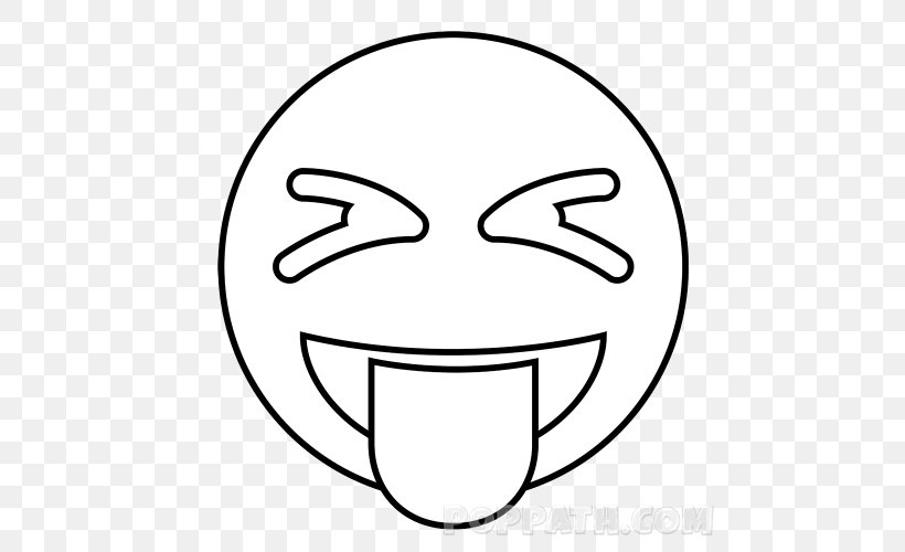 Smiley Emoji Emoticon Happiness, PNG, 500x500px, Smiley, Black, Black And White, Emoji, Emoticon Download Free