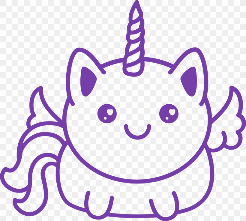 Violet Purple Pink Head Line, PNG, 3000x2698px, Cute Unicorn, Cartoon Unicorn, Circle, Head, Line Download Free