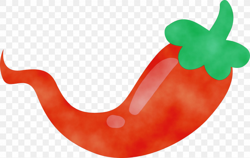 Chili Pepper Bell Pepper Peppers Fruit, PNG, 3159x2010px, Watercolor, Bell Pepper, Chili Pepper, Fruit, Paint Download Free