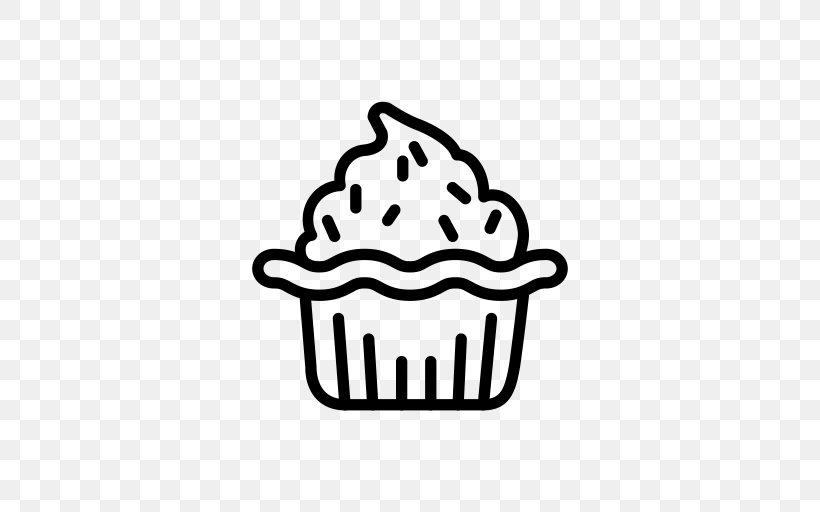 Cupcake Cream Tart, PNG, 512x512px, Cupcake, Area, Artwork, Black And White, Cake Download Free